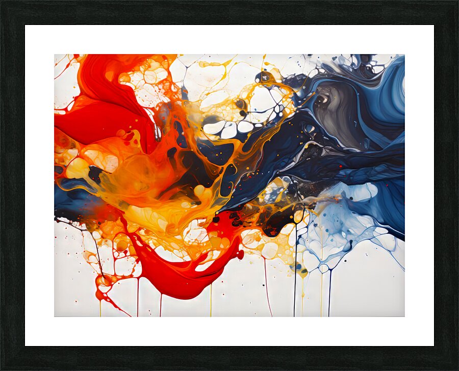 Complex Scattered Color Play Picture Frame print