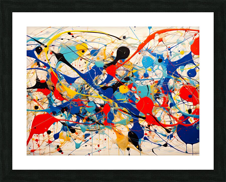 Splattered Mastery Light Dark Picture Frame print