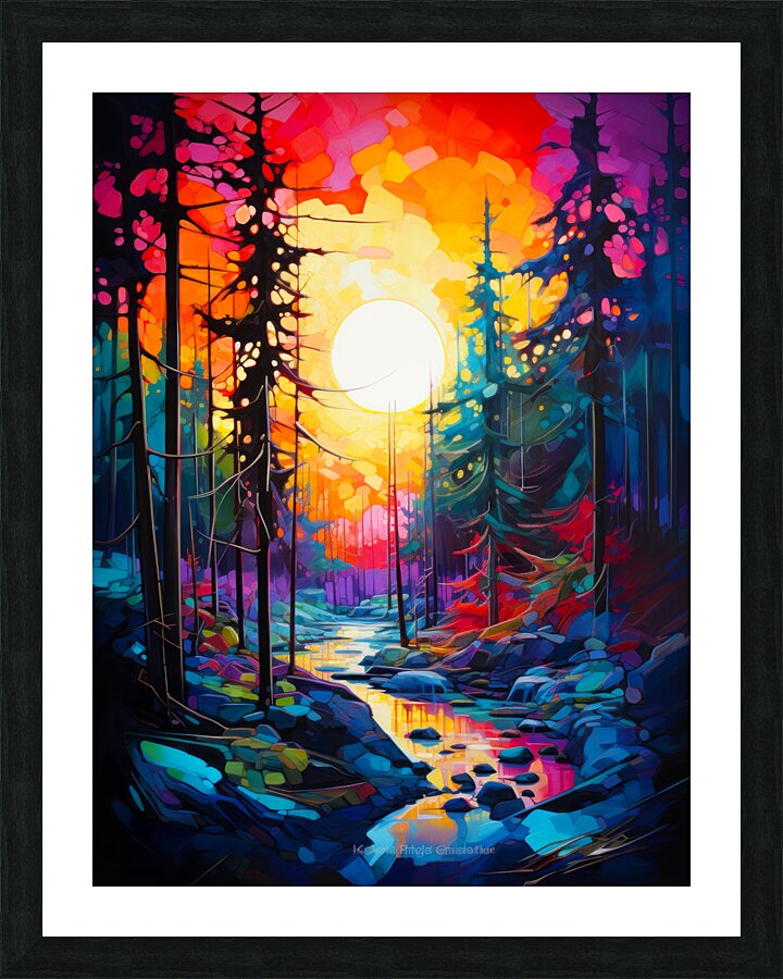 Bold Flat Color Aspen Picture Frame print