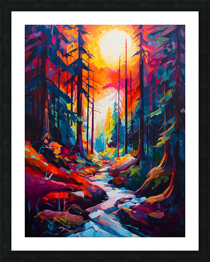 Bold Autumn Spruce Expression Picture Frame print