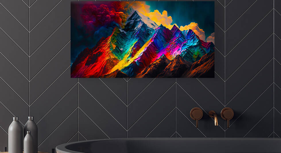 Chromatic Peaks by Simon Knutson Digital Art