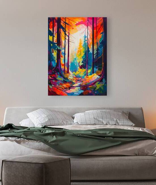 Hyper Detailed Sunset Woods Reproduction