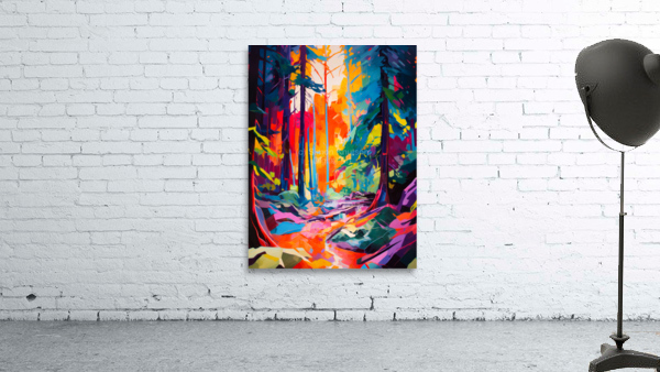 Vibrant Precisionist Forest Wall Preview