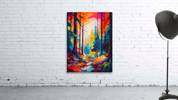Hyper Detailed Sunset Woods Wall Preview