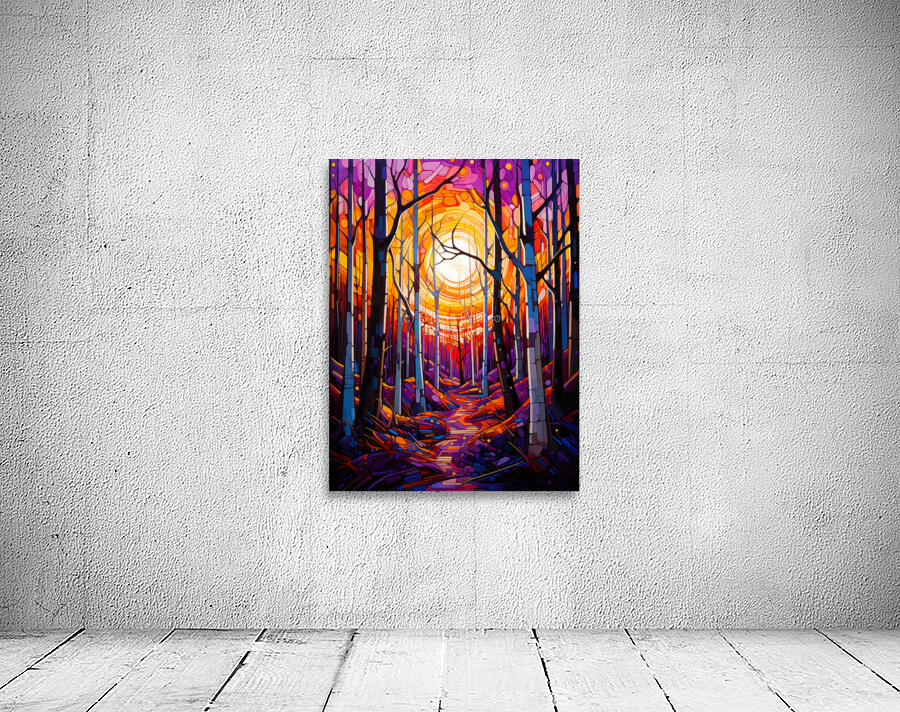Bold Outlined Aspen Forest Wall Preview