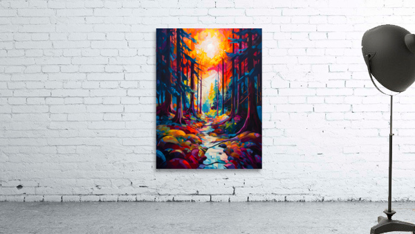 Fauvist Sunset Forest Wall Preview