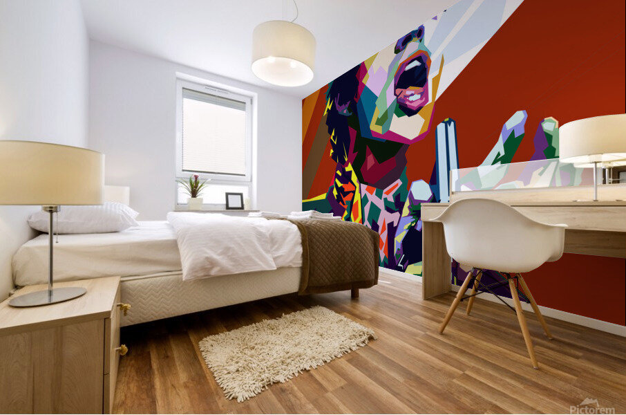 Mick Jagger style wpap  Mural print