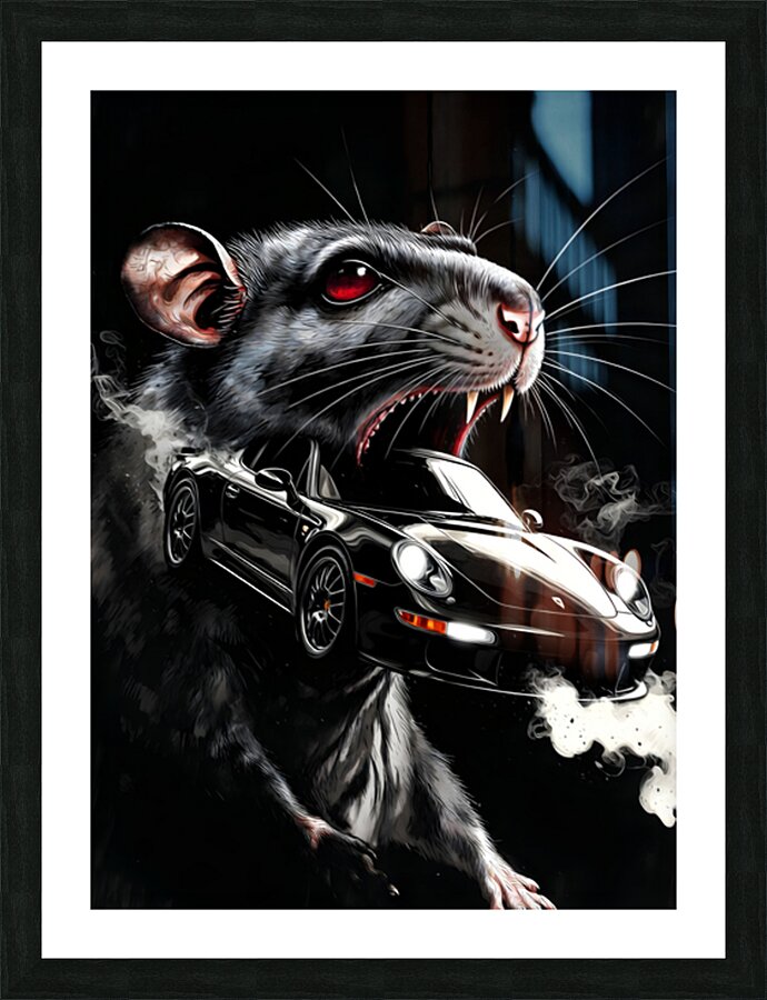 The Greedy Rat Picture Frame print