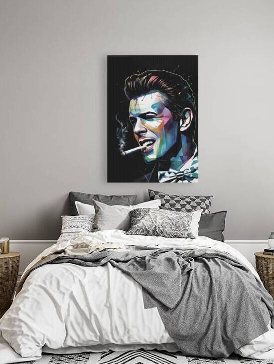 David Bowie Smoke Abstact  by Lowo Ijo