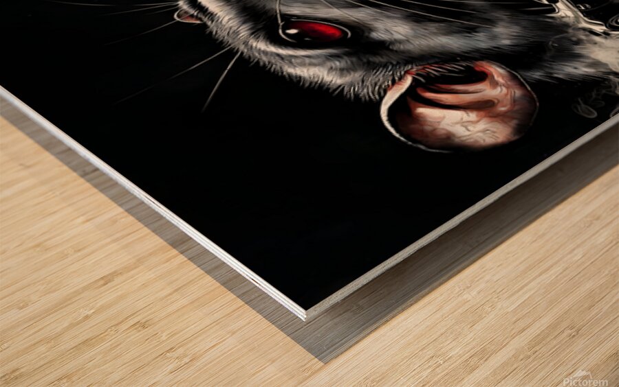 The Greedy Rat Wood print