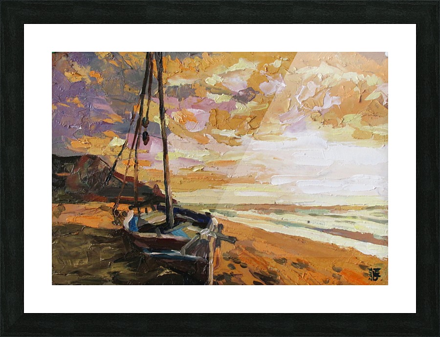 Golden sunset Picture Frame print