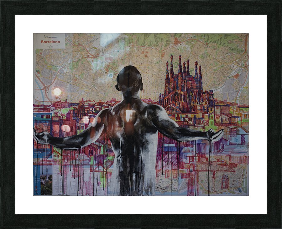 Barcelona open arms  Picture Frame print