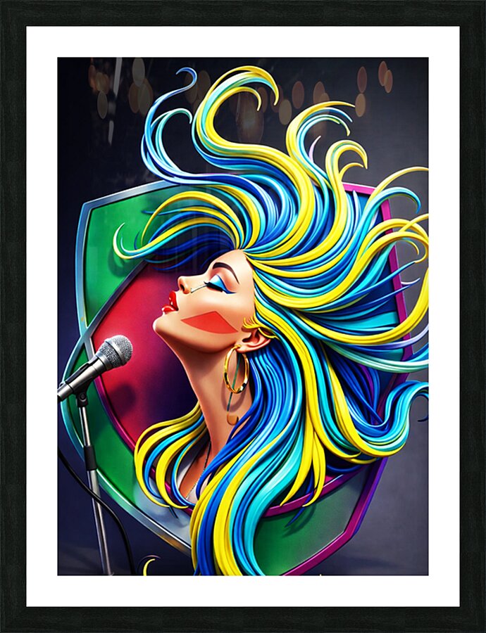singer  Picture Frame print