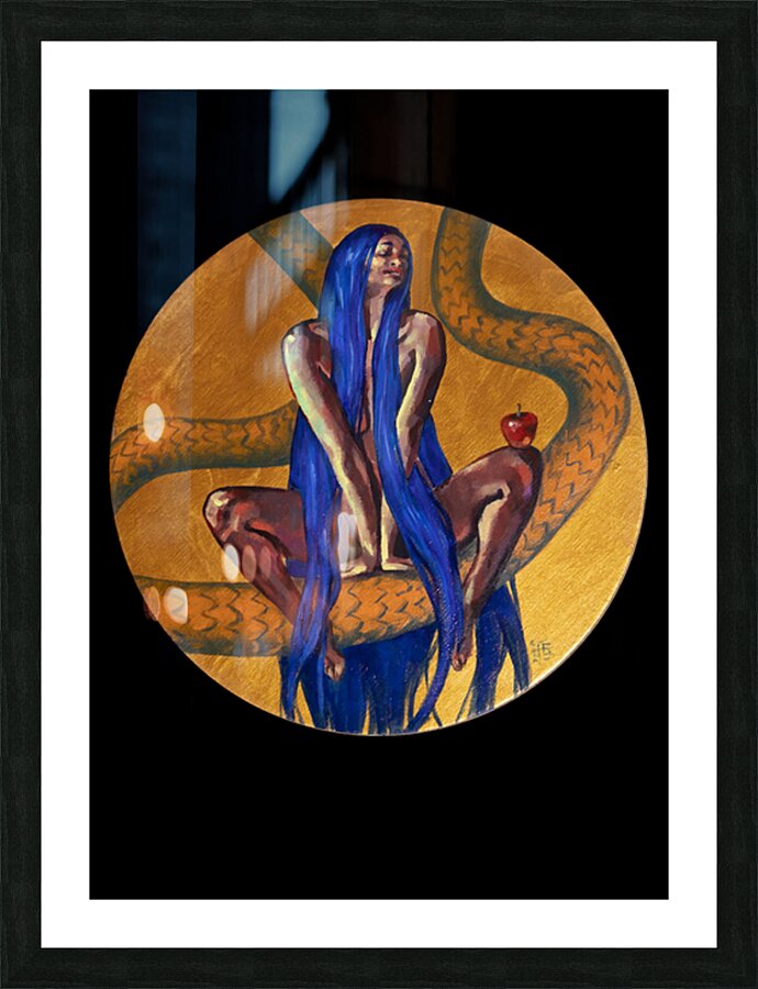 Eva with apple Picture Frame print