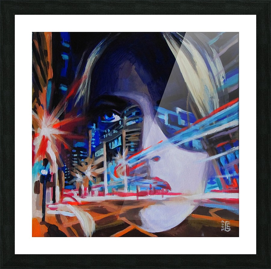 Neon motion Picture Frame print