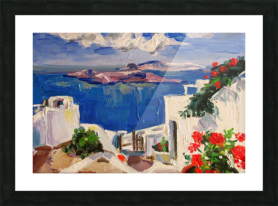 Santorini Picture Frame print