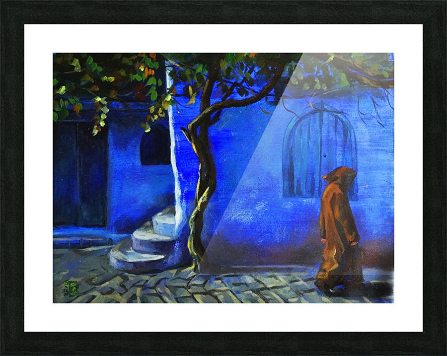 Blue city Picture Frame print