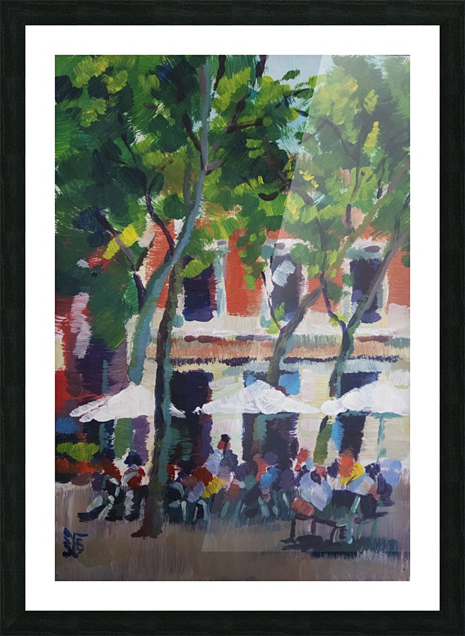 City cafe Picture Frame print