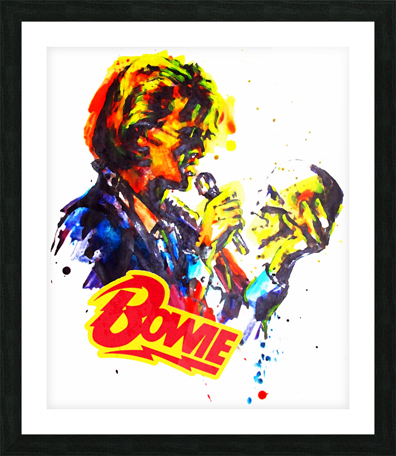 Bowie cracked Actor Picture Frame print