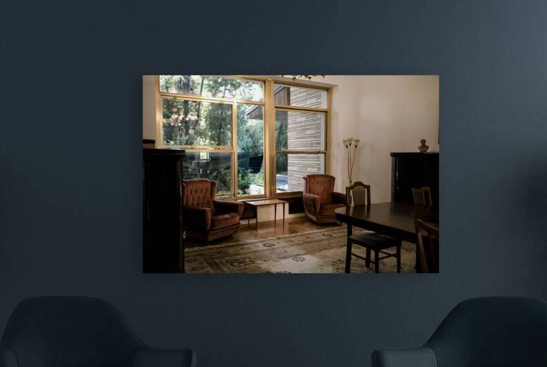 Vintage Seating Area Facing the Garden. Tirana Interior Series by Murat Kucukkarakasli