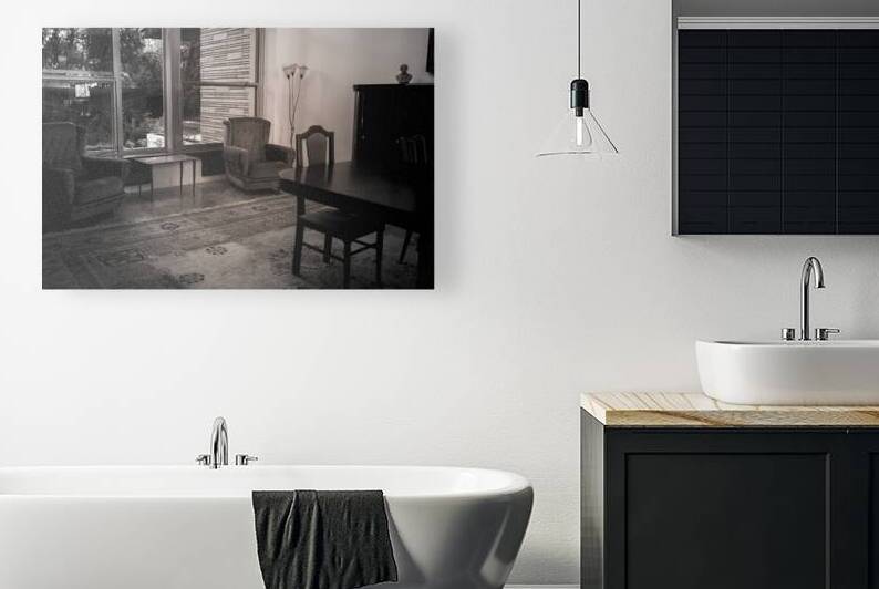 Two Armchairs by the Window. Black & White Interior Calm by Murat Kucukkarakasli