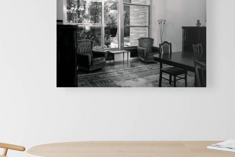 Facing Armchairs by the Window. Black & White Interior Light by Murat Kucukkarakasli