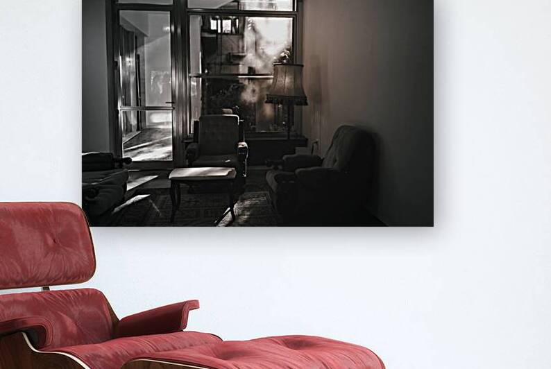 Shadowed Corner with Lamp. Noir Interior Atmosphere by Murat Kucukkarakasli