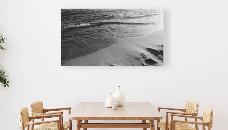 Minimalist Shoreline in Black and White by Murat Kucukkarakasli