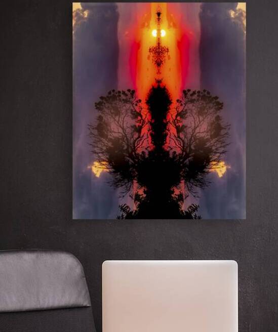Flame of Symmetry – Vertical Inferno Composition by Murat Kucukkarakasli