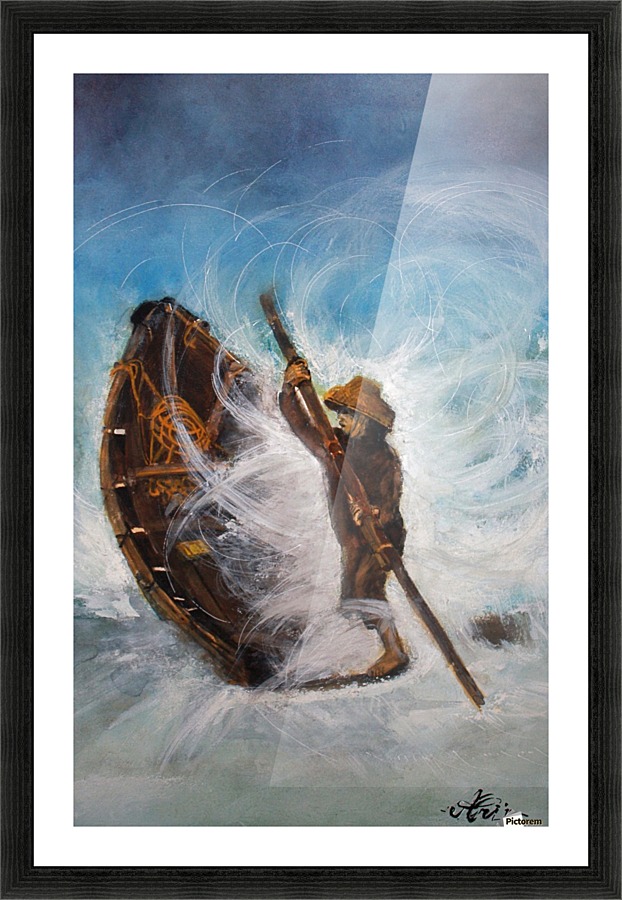 fisherman Picture Frame print