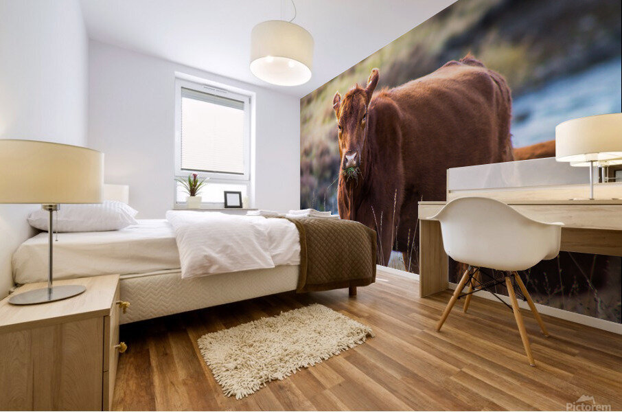 Rough Day Cow Mural print
