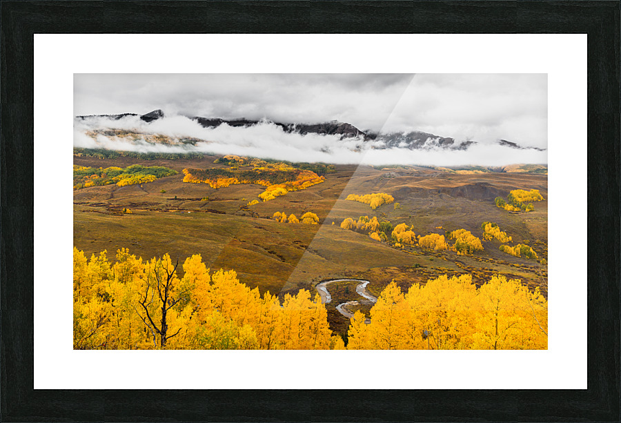 Foggy Mountain Fall Picture Frame print