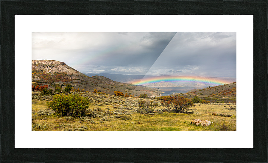 Double Rainbow Picture Frame print
