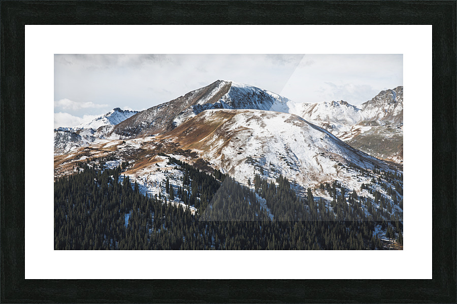 Frosty Mountain Picture Frame print