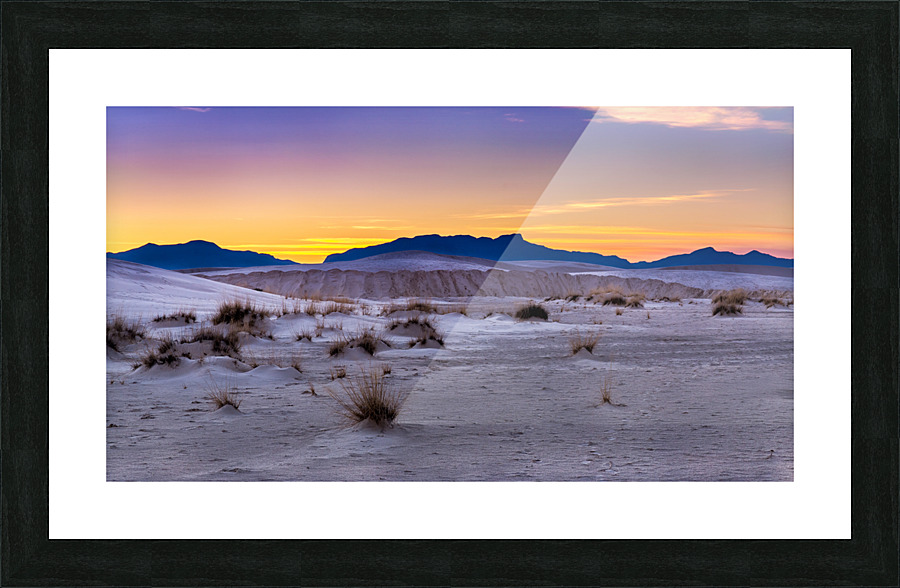 White Sands Sunset Picture Frame print