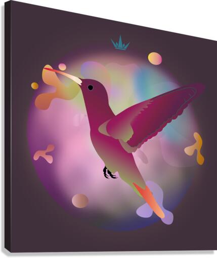 Dolichos Beans Humming Bird Canvas Print