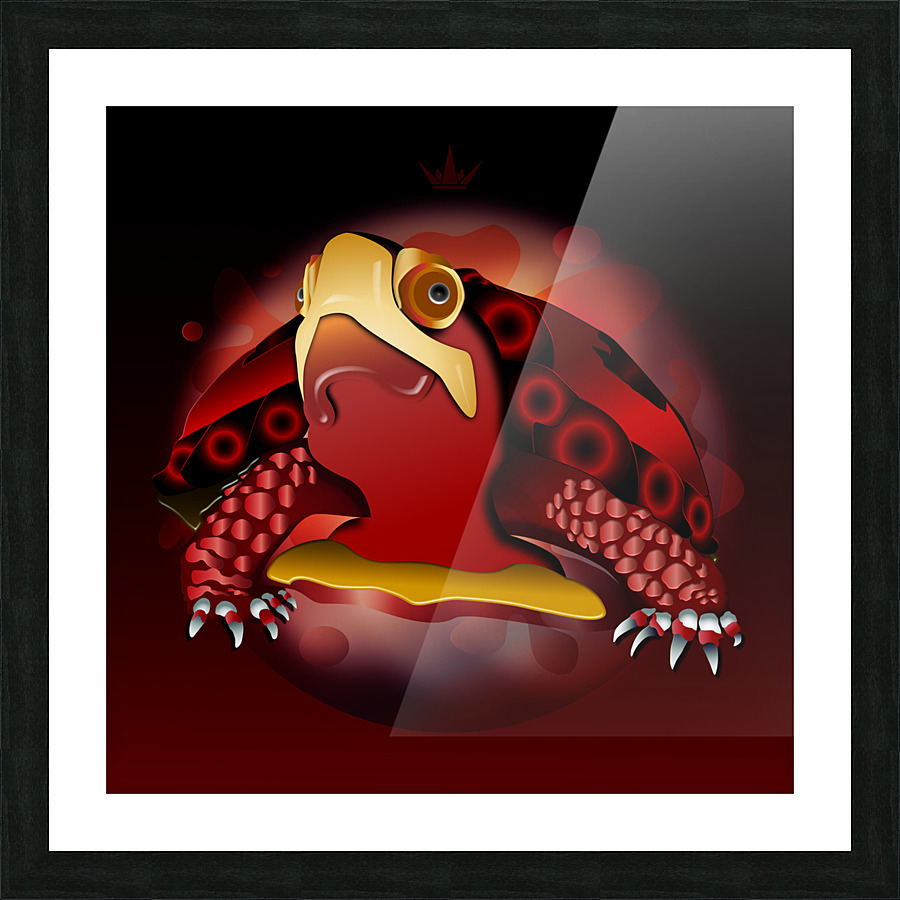 BigRed Box Turtle Picture Frame print