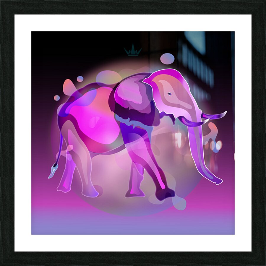CottonCandy Elephant Picture Frame print