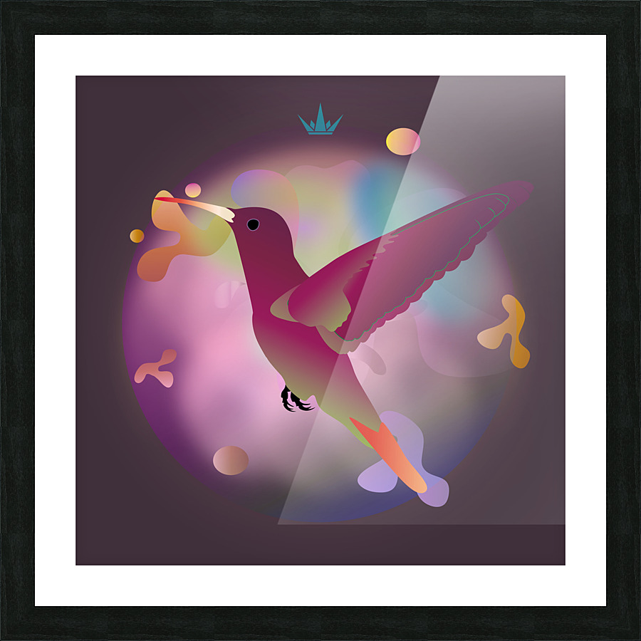 Dolichos Beans Humming Bird Picture Frame print