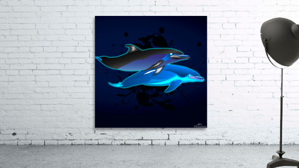 2Blue Dolphins Wall Preview