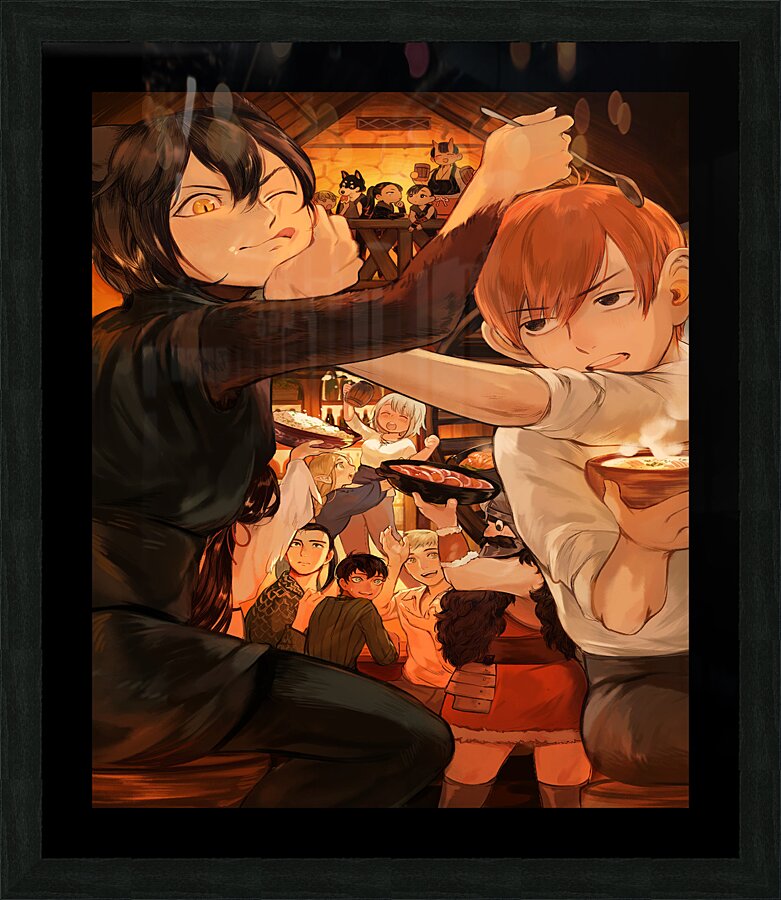 Dungeon Meshi Picture Frame print