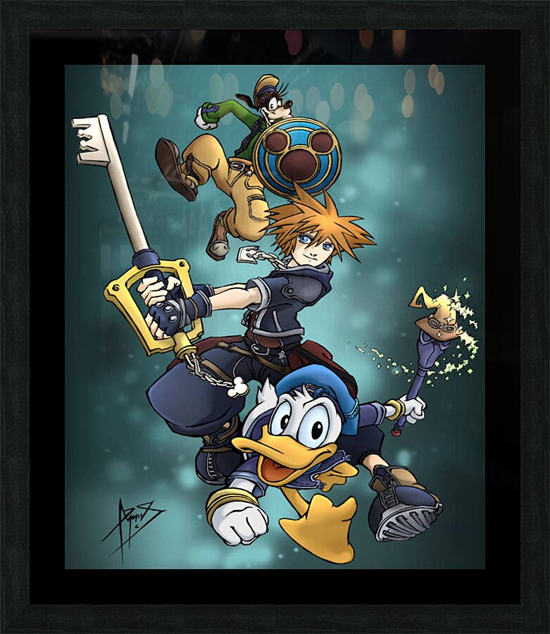 kingdom hearts Picture Frame print