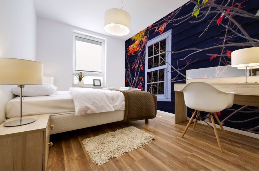 Autumn Window Mural print
