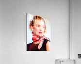 Pink scarf Acrylic Print