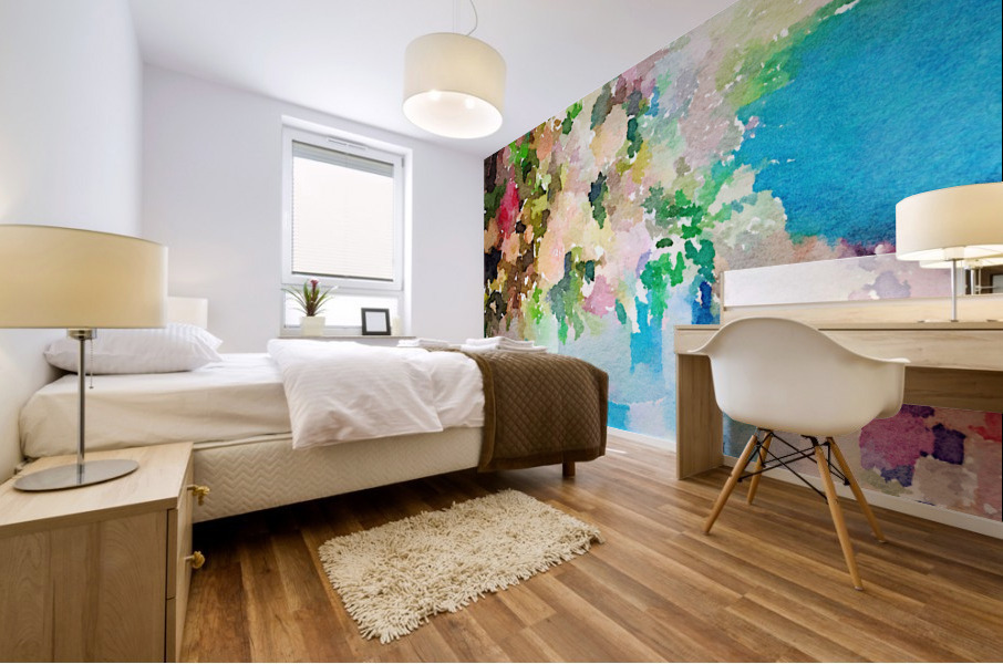 Blue chair Mural print