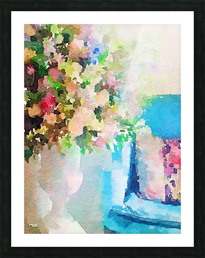 Blue chair Picture Frame print