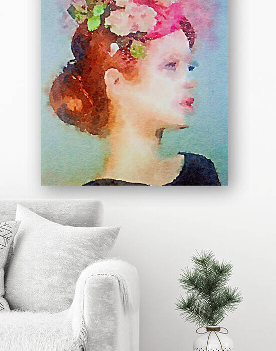 lady in pink fascinator by Kath Sapeha