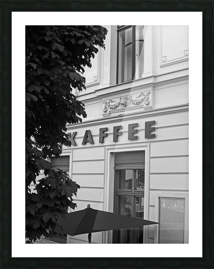 Kaffee - in Germany B&W Picture Frame print