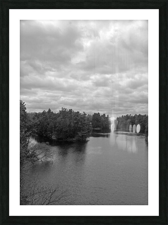 Clouds and Islands B&W Picture Frame print
