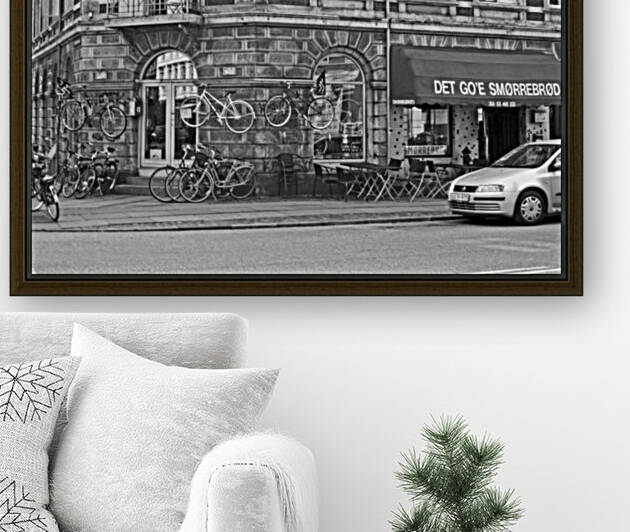 Bikes on Walls in Copenhagen Denmark B&W by Timeless Scenery Photography